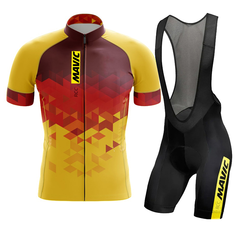 Cycling Community - 2024 Mavic Kurzarm-Radsport-Sets für Männer, Triathlon-Träger