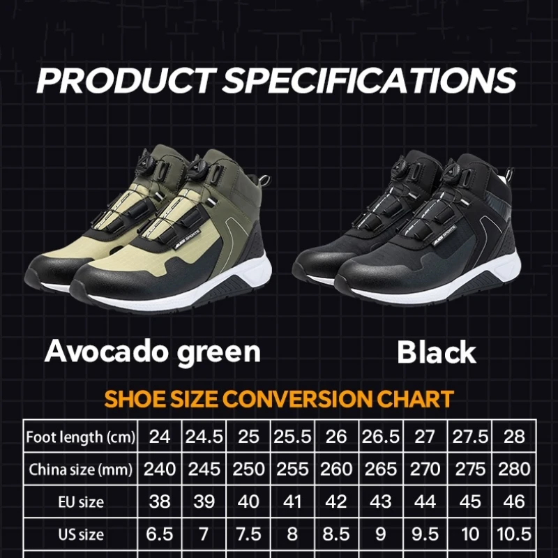 Cycling Shoes For Commute - AUGI Komfortable Herren-Motocross-Stiefel Rutschfeste Verschleißfeste Atmungsaktive