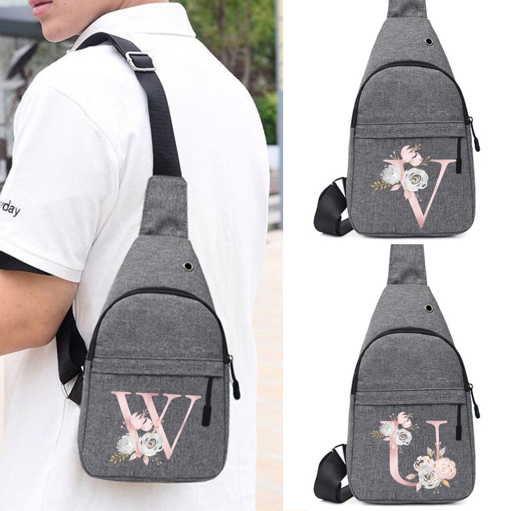 Cycling Commute Bag - Neue Verstellbare Umhängetaschen Einzelne Schulter-Brusttaschen Rosa