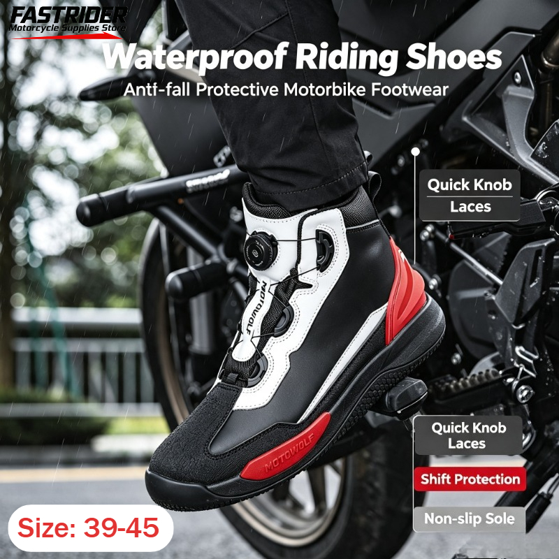 Cycling Shoes For Commute - Herren-Radschuhe, wasserdichte Rennstiefel aus Leder, für