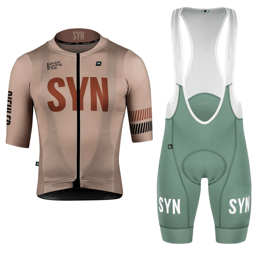Cycling Community - Syn braune Fahrrad bekleidung Herren Kurzarm-Rad