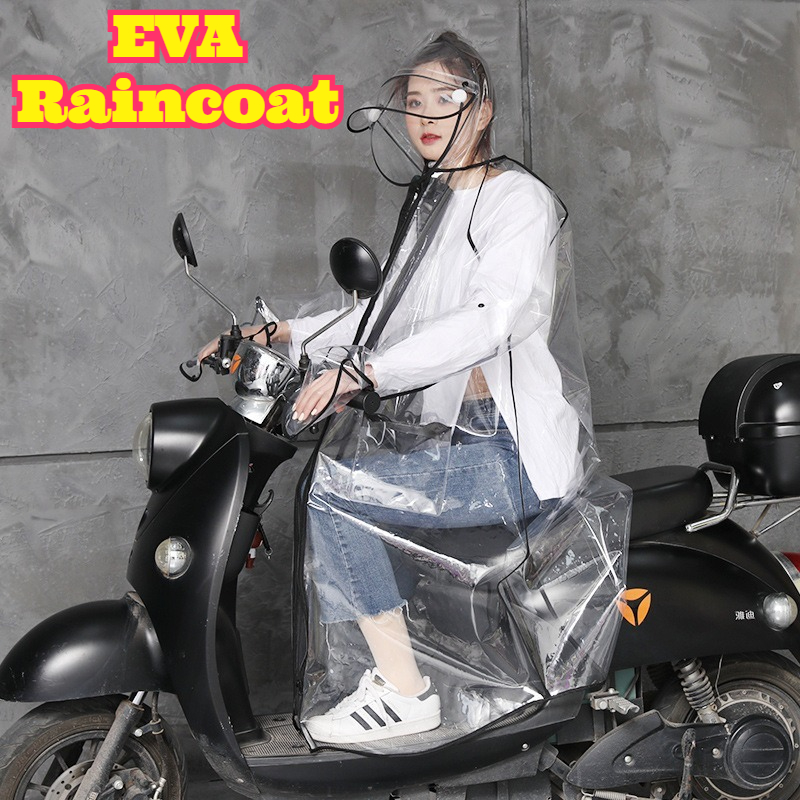 Transparenter EVA-Regenponcho  – Cycling Commute Rain Bewertung und Preis