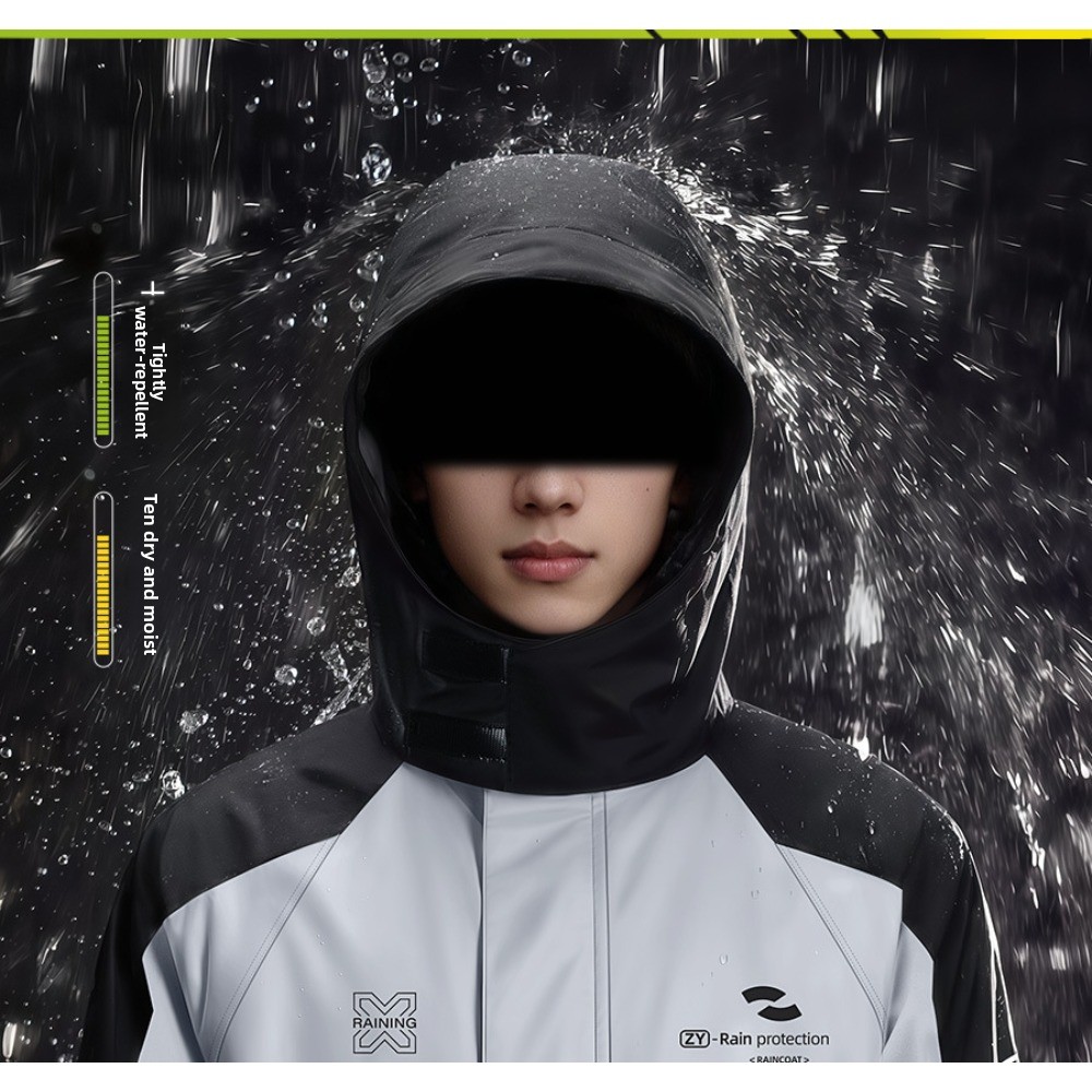 Zweiteiliger Motorrad-Regenanz – Cycling Commuter Rain Jacket Bewertung und Preis