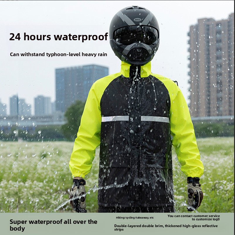 Zweiteiliger Motorrad-Regenanz – Cycling Commuter Rain Jacket Bewertung und Preis