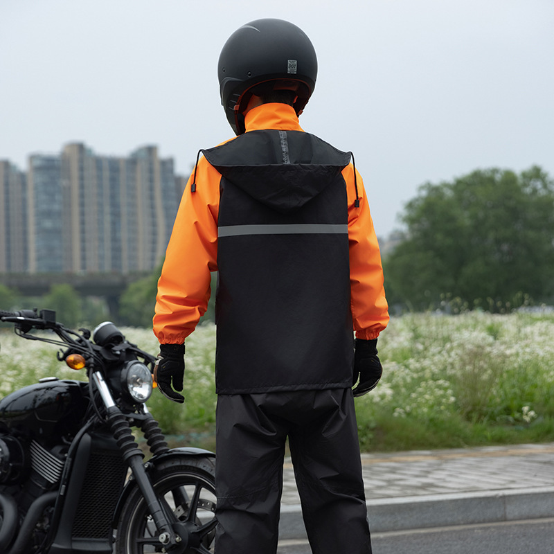 Zweiteiliger Motorrad-Regenanz – Cycling Commuter Rain Jacket Bewertung und Preis