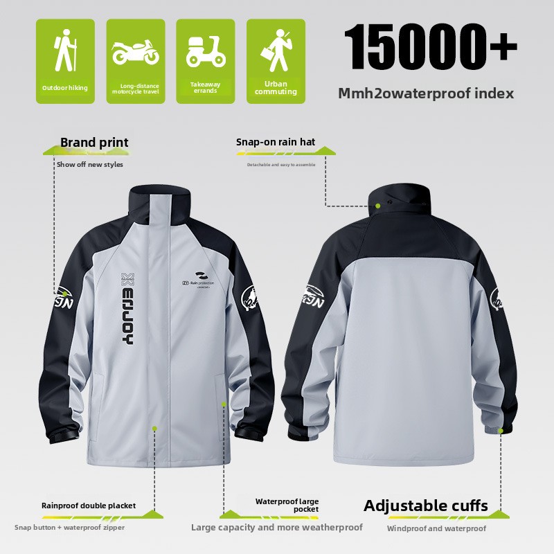 Robuster zweiteiliger Motorrad – Cycling Commuter Rain Jacket Bewertung und Preis
